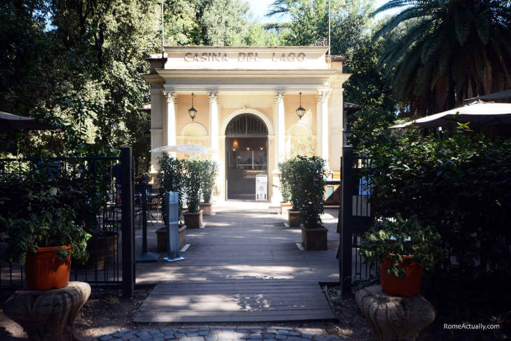 Image: Casina del Lago cafè in Villa Borghese Park in Rome