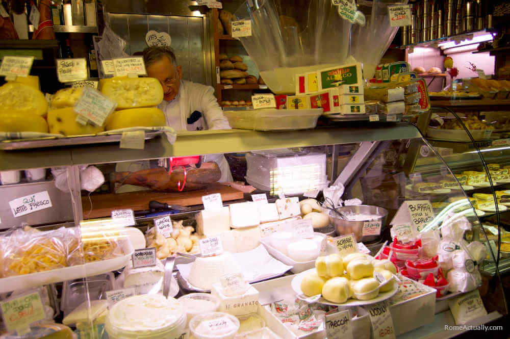 Image: Local cheeses one of the best gifts to buy in Rome