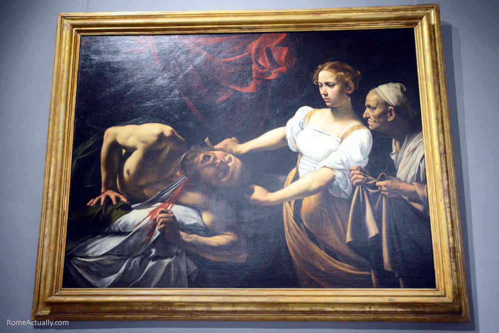Image: Judith Beheading Holofernes painting of Caravaggio in Rome