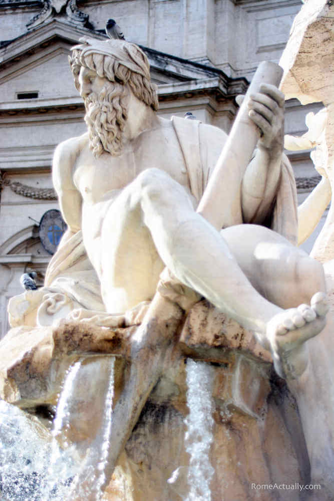 Image: Four Rivers Fountain of Bernini in Rome's Piazza Navona