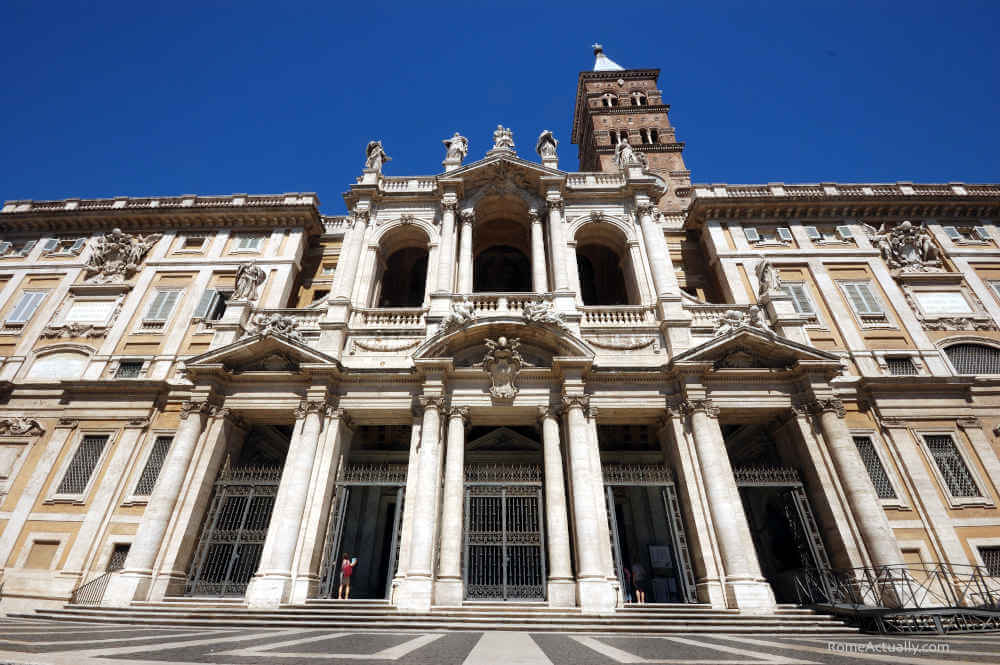 Image: facade of Santa Maria Maggiore Basilica one of the famous churches in Rome