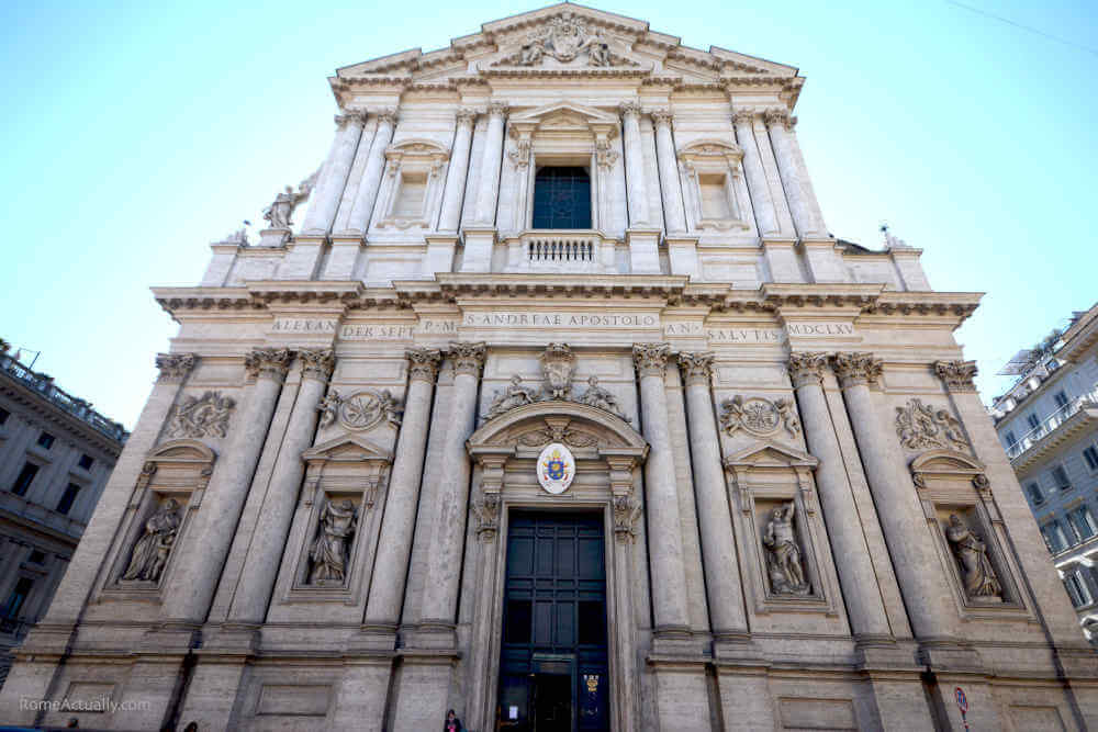Image: Sant'Andrea della Valle boasting some works by Borromini in Rome. Photo credit of Rome Actually