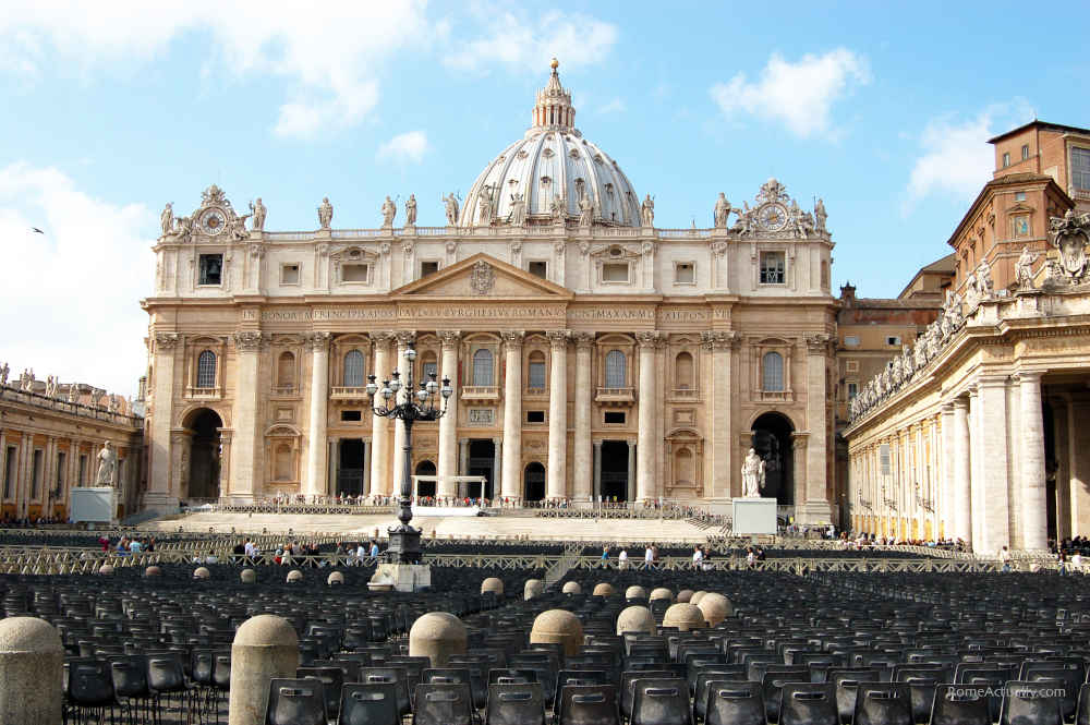 Image: Saint Peter's Square and Basilica in Rome