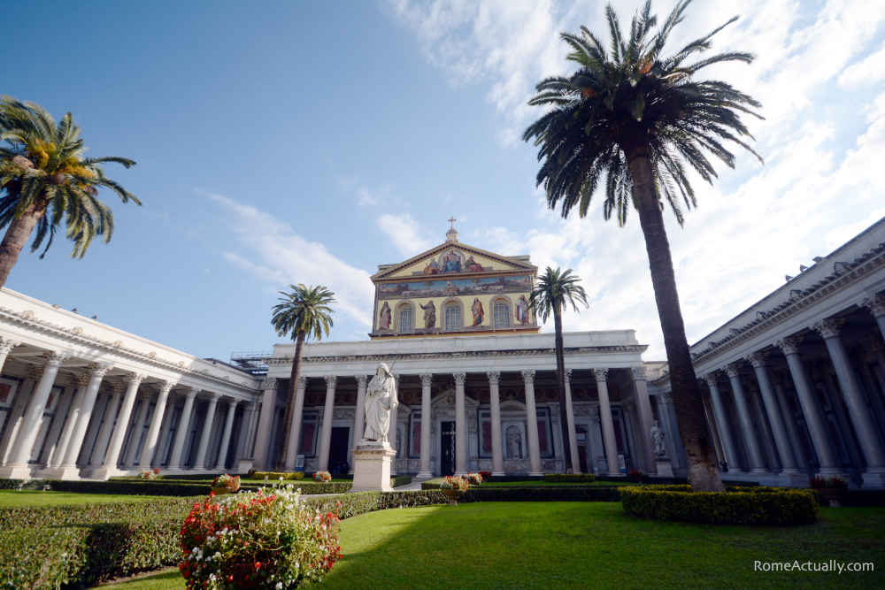 Image: Saint Paul Outside the Walls Basilica has one of the archaeological sites in Rome