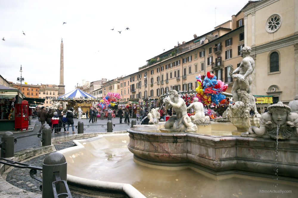 Image: Piazza Navona Christmas Market is one of the most famous Christmas markets in Rome. Photo by Rome Actually
