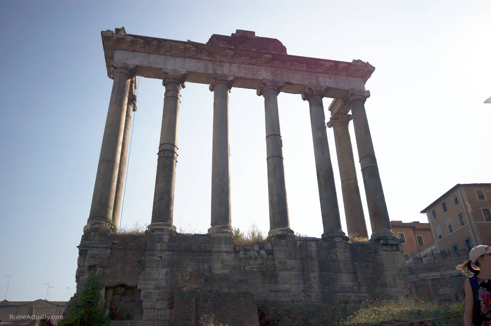 Image: Temple of Saturn in the Roman Forum is one of the temples in Rome.