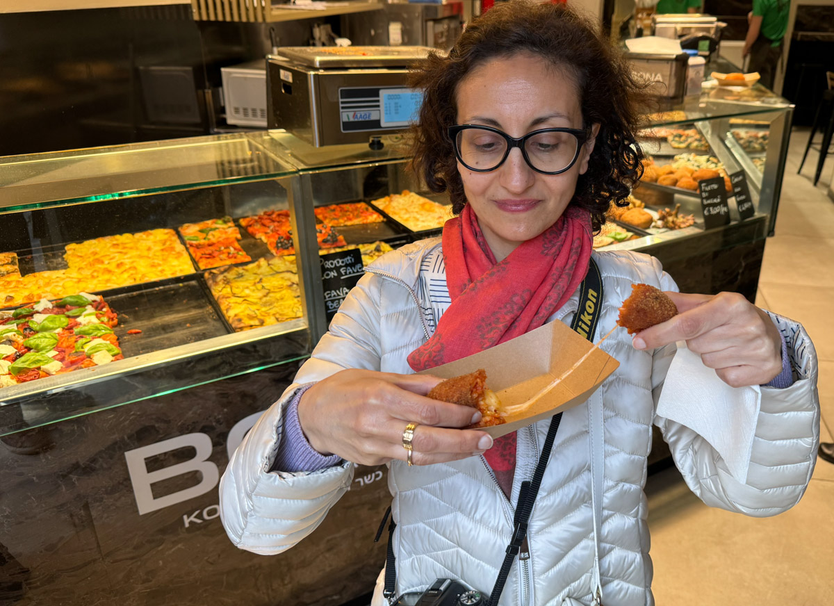 Image: Supplì al telefono during Taste Rome like a Local food tour in Rome with Devour Tours.