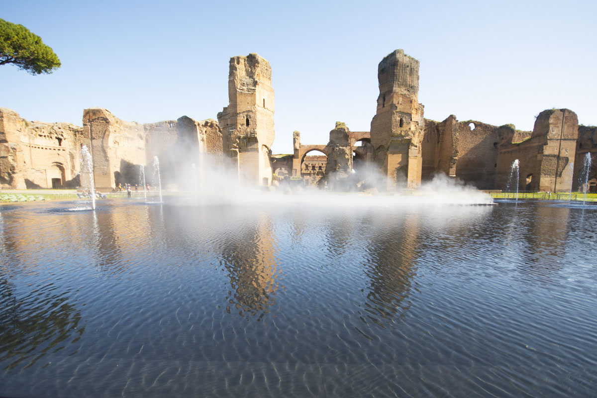 Image: Caracalla Baths in a tour of Rome for kids.